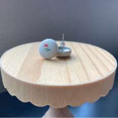 Fabric Button Earrings