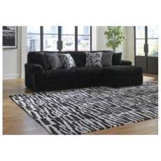 Midnight Madness Onyx Sectional W/ Chaise