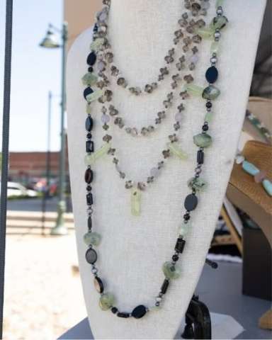 Two Necklaces; Both Contain Semiprecious Stones and Are Finished With Sterling Silver Findings.