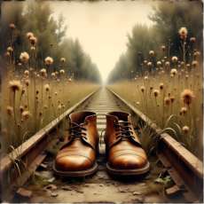 Boots on Railroad Tracks