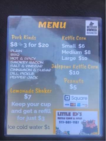Little D's Kettle Menu