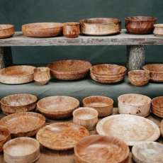 Highly Figured Maple Burl Bowls