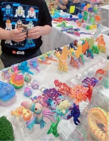 Colorful Articulated Dragons Display