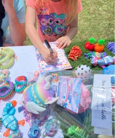 Kids Interacting With Articulated Dragon Toys