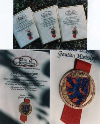 "In Appreciation" Custom Hand Made and Originally Designed Certificates