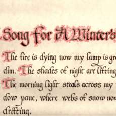 "A SONG FOR a Winter'S Night"