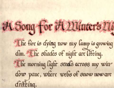 "A SONG FOR a Winter'S Night"