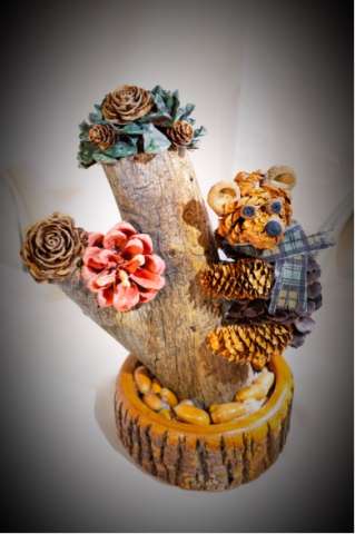 Handmade Pinecone Bear