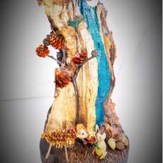 Handmade Pinecone/Acorn Deer & Bunny