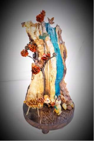 Handmade Pinecone/Acorn Deer & Bunny