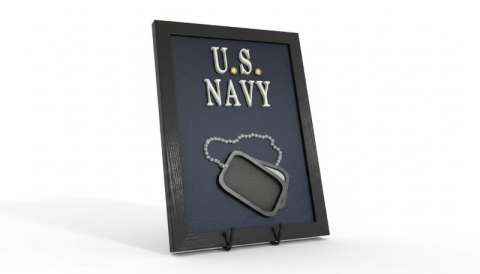 U.S. Navy Dog Tags Plaque
