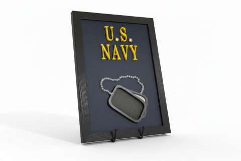 U.S. Navy Dog Tags Plaque