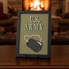 U.S. Army Dog Tags Plaque