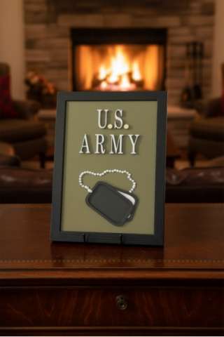 U.S. Army Dog Tags Plaque