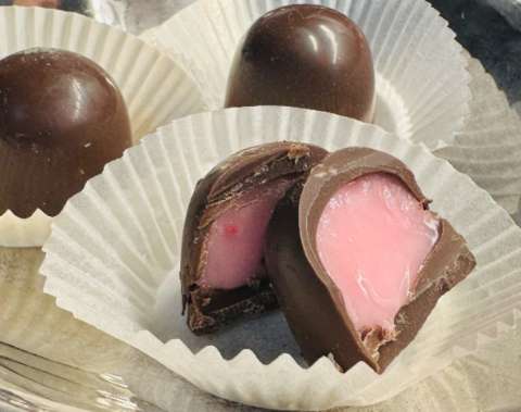 Strawberry Dark Chocolate Bon Bon