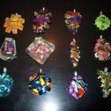 Dichroic Glass Pendants