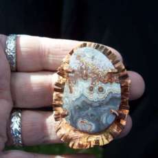 Mexican Lace Pendant on Copper