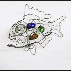 Continuous Wire Sculpture Fish Grumpy