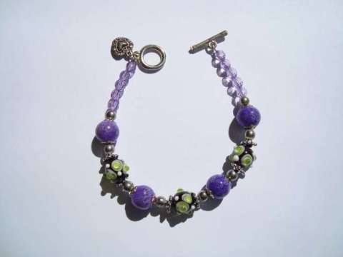 Murano Glass and Chinese crystal beads Bracelet