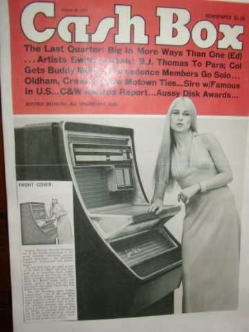 CASH BOX Magazine Cover  - 1972