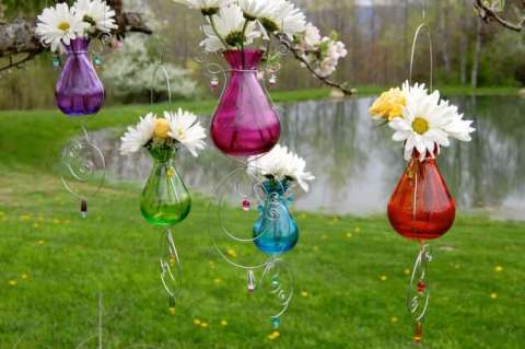 Teardrop Hanging Vases