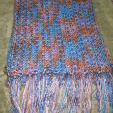 Crocheted Woven Scarf