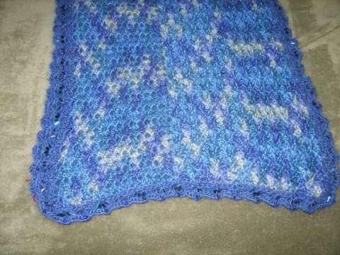 Crochet Wrap with Beaded Edge