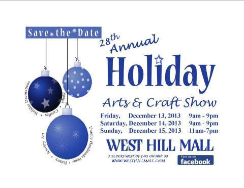 Holiday Arts & Craft Show Reminder