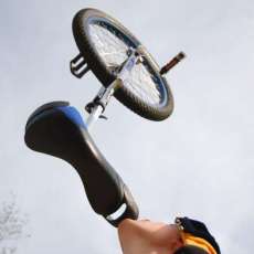 A-Ron Juggling On Uncycle