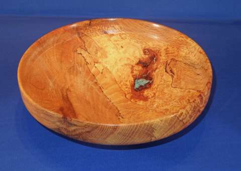 Crotch Oak w/Inlace Turquoise Inlay