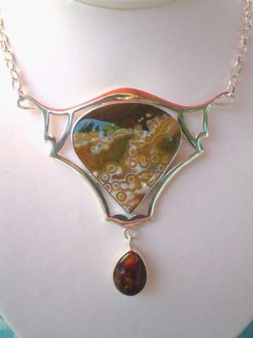 Jasper and Opal Pendant