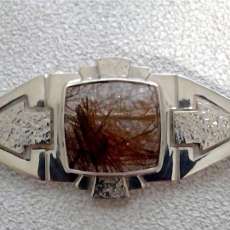 Rutliated Quartz Brooch