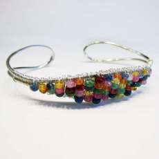 Sterling Silver and Sapphire Cuff Bracelet