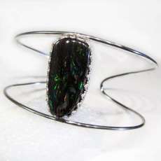 Koroit Boulder Opal and Sterling Silver Cuff Bracelet
