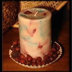 Rustic Chunk Palm Wax Pillar