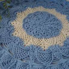 Blue and Cream Doily