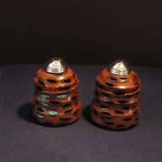 Banksia Salt & Pepper Shakers w/turquoise