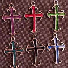 Enameled Celtic Cross Pendant