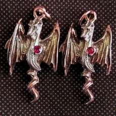 Flying Dragon and Swarovski crystal earrings