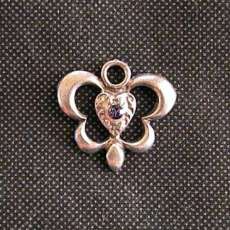 Crystal Butterfly Heart Pendant