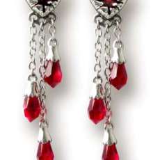 Bleeding Heart Swarovski Earrings