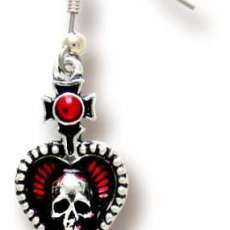 Death Heart Swarovski Earrings