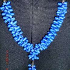Blue Czech glass beads and Sterling Silver