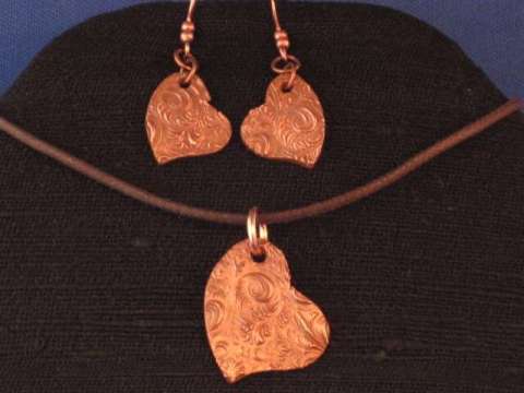 Copper Clay Heart Set