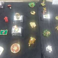 Boxes of Pewter Gold and Silver