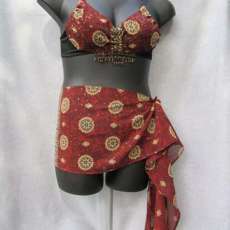 Hand Braded Bra and Wrap Skirt