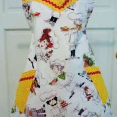 Bright Yellow/White Reversible Chef's Apron
