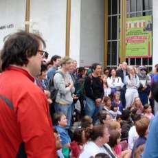 Aundience enjoying the Flea Circus at the Kennedy Center, Washington, D.C.