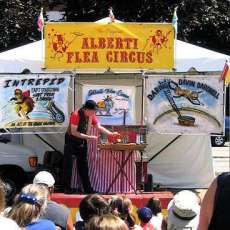 The Alberti Flea Circus at the American Folk Festival in Bangor, ME