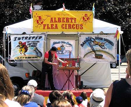 The Alberti Flea Circus at the American Folk Festival in Bangor, ME